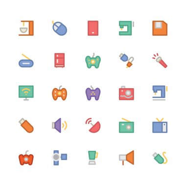 Elektronik düz kalın vektör simgesi 2