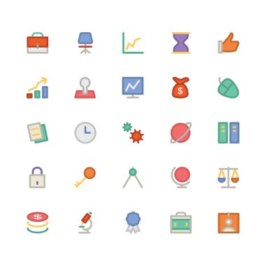 Finans düz kalın Vektör simgesi 1