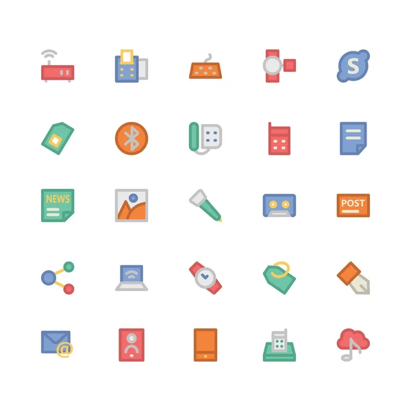 Comunicación Vector iconos 8 . — Vector de stock