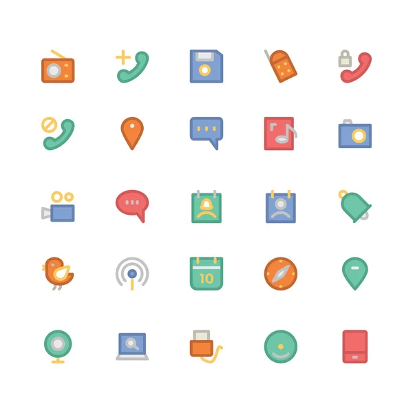 Comunicación Vector iconos 8 . — Vector de stock