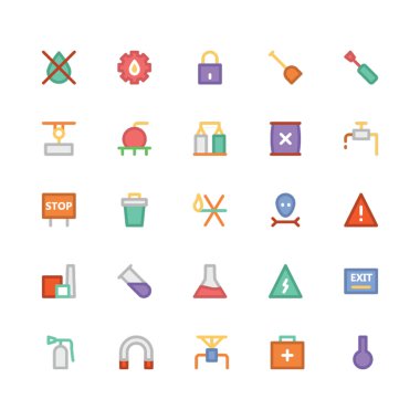 Lojistik teslimat düz kalın Vektör Simgeleri 6