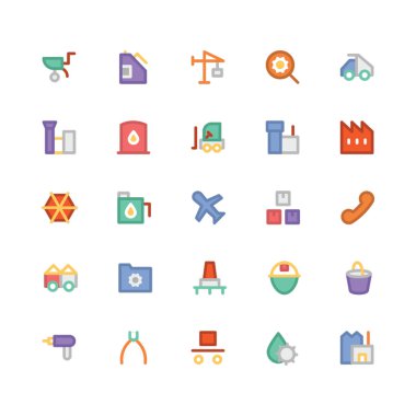 Lojistik teslimat düz kalın Vektör Simgeleri 5