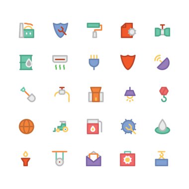 Lojistik teslimat düz kalın Vektör Simgeleri 4