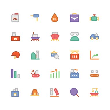 Lojistik teslimat düz kalın Vektör Simgeleri 3