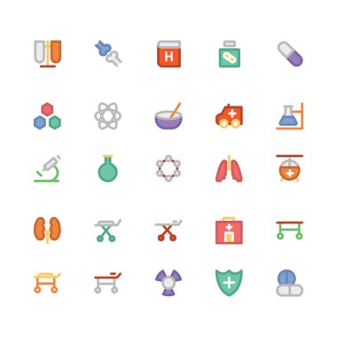 Tıbbi düz kalın vektör simgesi 4