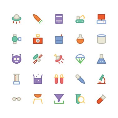 Bilim düz kalın Vektör simgesi