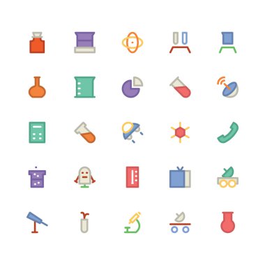 Bilim düz kalın Vektör simgesi