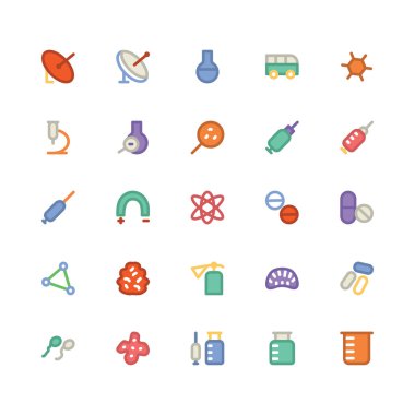 Bilim düz kalın Vektör simgesi