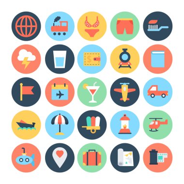 Seyahat vektör simgeler 4