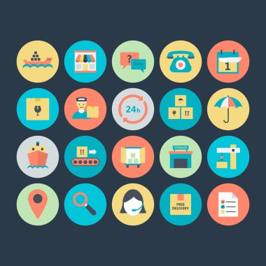 Lojistik teslimat vektör simgeler 4