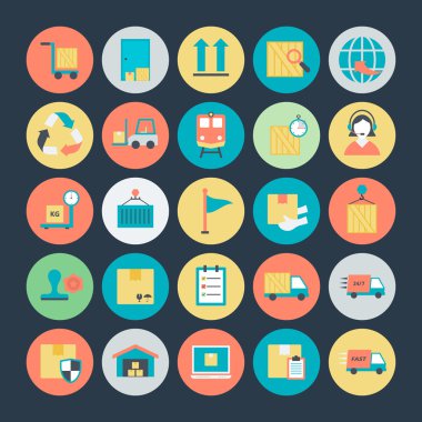Lojistik teslimat vektör simgeler 2