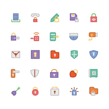 Güvenlik vektör ikonlar