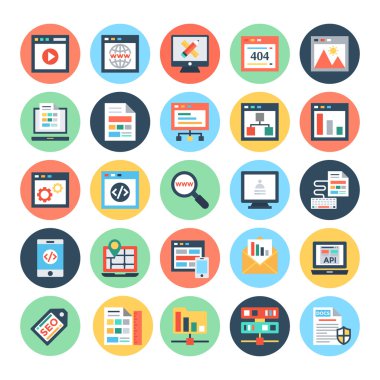 Web Tasarım ve geliştirme vektör çizimler 1
