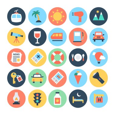 Seyahat vektör simgeler 3