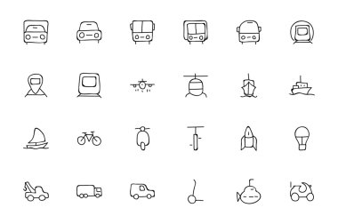 Taşıma El Çizilmiş Doodle Simgeler 1