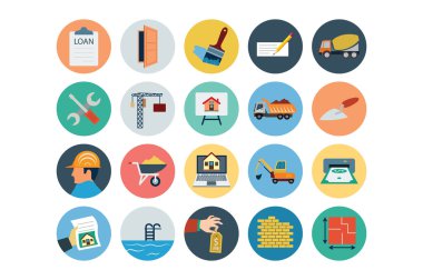 Flat Real Estate Vector Icons 3