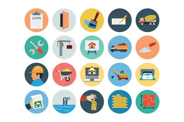 Flat Real Estate Vector Icons 3 — Διανυσματικό Αρχείο