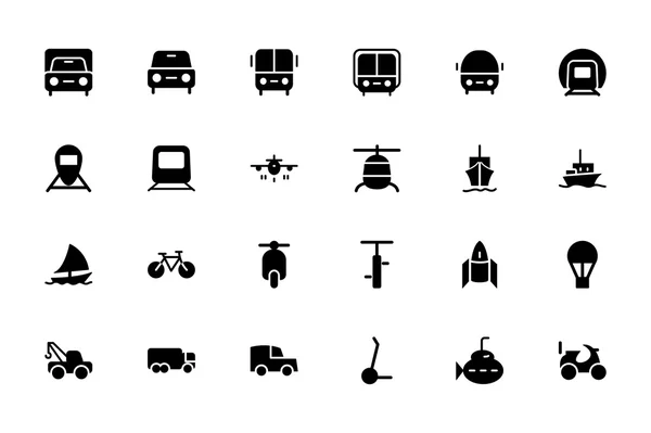 Transport hand getrokken doodle pictogrammen 1 — Stockvector