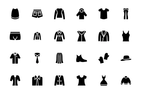Vektorové ikony oblečení 4 — Stockový vektor