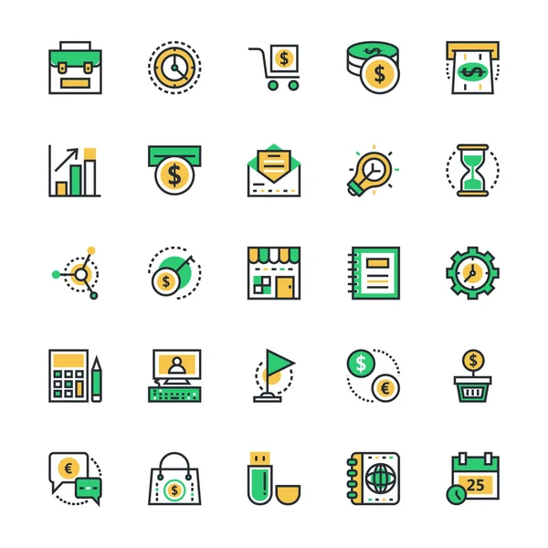 Iconos de Vector de Negocios y Oficina 1 — Vector de stock