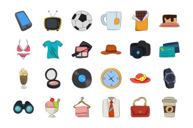 Yarım yamalak vektör simge 2 alışveriş