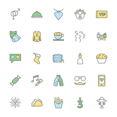 Kutlama ve parti kalın simgesi 5