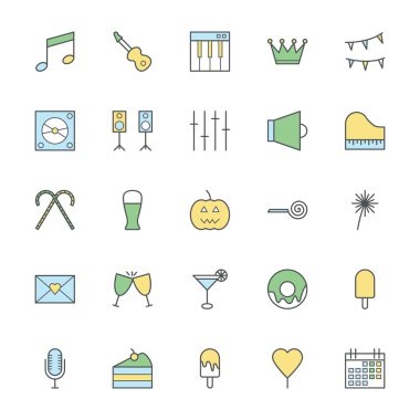 Kutlama ve parti kalın simge 2