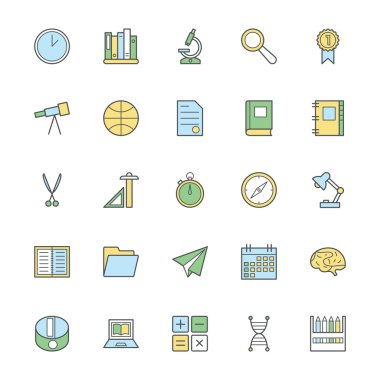 Eğitim kalın simgeler 3