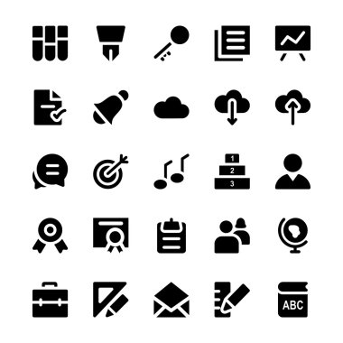 Eğitim katı vektör simgeler 2