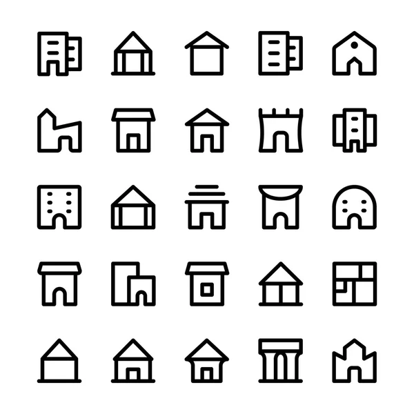 Building Vector Icons 5 — Stock Vector