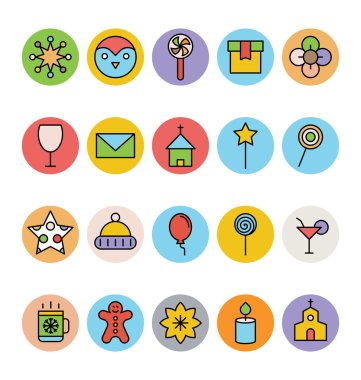 Noel vektör simgeler 2