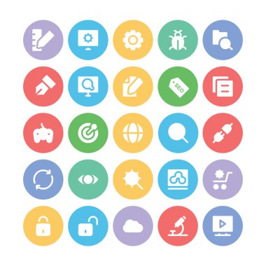  SEO ve pazarlama vektör simgeler 1