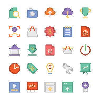 SEO ve pazarlama vektör simgeler 4