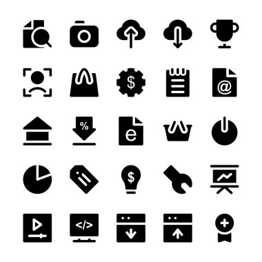 SEO ve pazarlama vektör simgeler 4