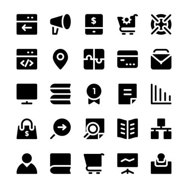 SEO ve pazarlama vektör simgeler 7