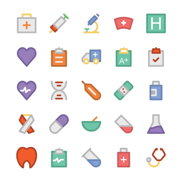 Iconos de vectores de color de la salud 1 — Vector de stock