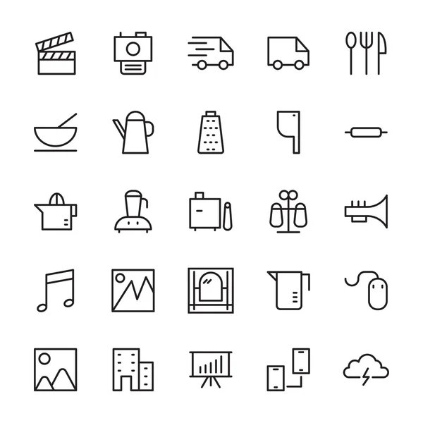 Web- en User Interface overzicht Vector Icons 4 — Stockvector