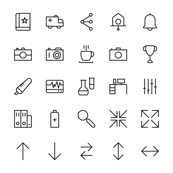 웹 및 사용자 인터페이스 개요 벡터 아이콘 2 — 스톡 벡터