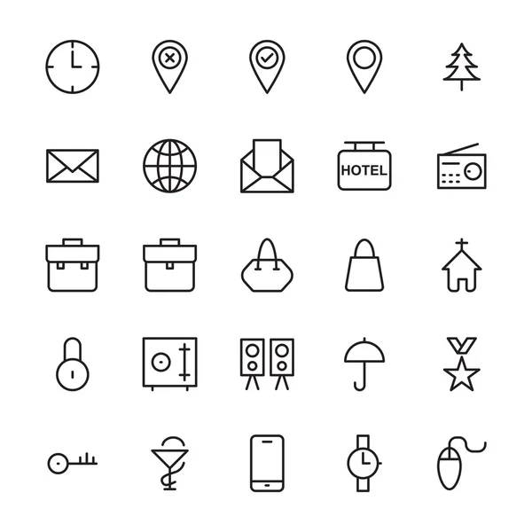 Web and User Interface Outline Vector Icons 1 — Stock Vector