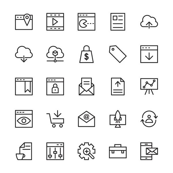 SEO en Marketing overzicht Vector Icons 1 — Stockvector