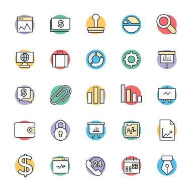 İş serin vektör simgeler 1