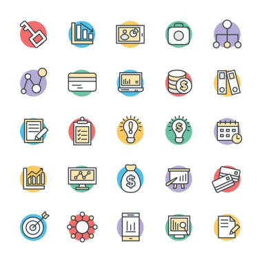 İş serin vektör simgeler 4