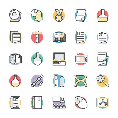Eğitim Cool Vektör Simgeleri 5