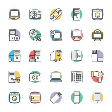 Elektronik Cool Vektör Simgeleri 2