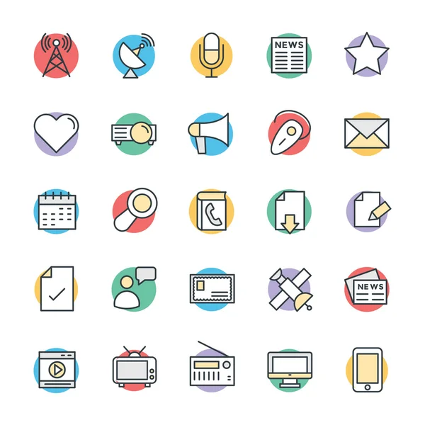 Comunicación Cool Vector Iconos 2 — Vector de stock