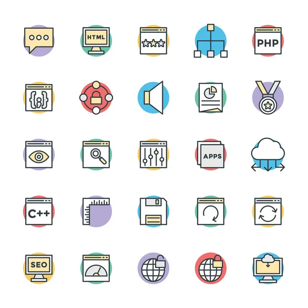 Diseño y desarrollo Cool Vector Iconos 3 — Vector de stock