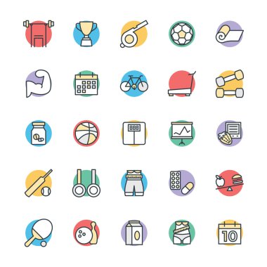 Fitness serin vektör simgeler 2