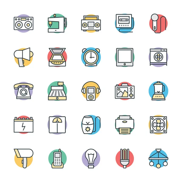 Elektronische Kühlvektorsymbole 5 — Stockvektor