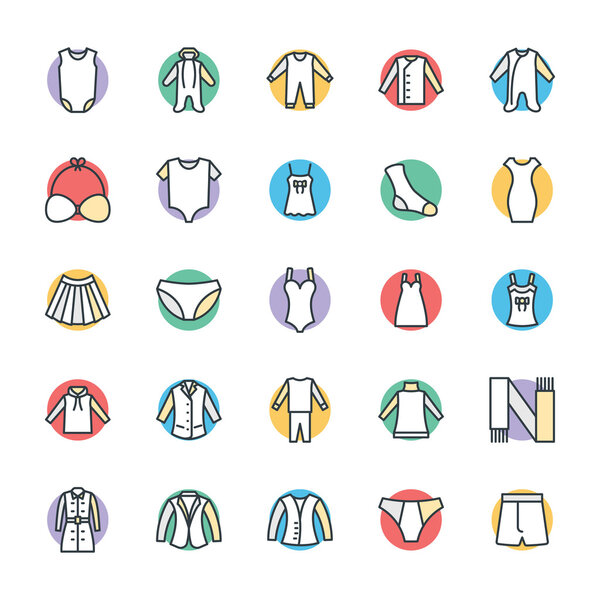 Fashion and Clothes Cool Vector Icons 10