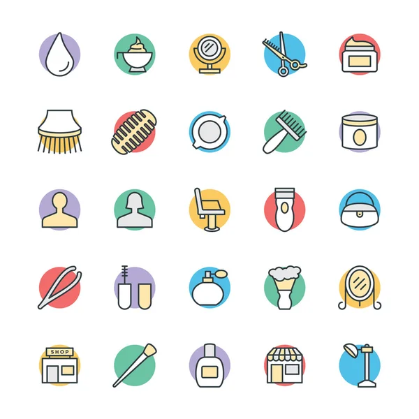 Peluquería Cool Vector Iconos 3 — Archivo Imágenes Vectoriales